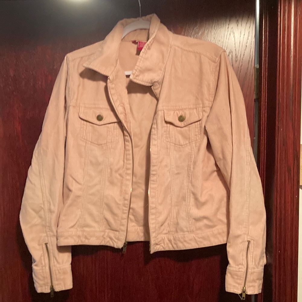 Corduroy light pink jacket size XL